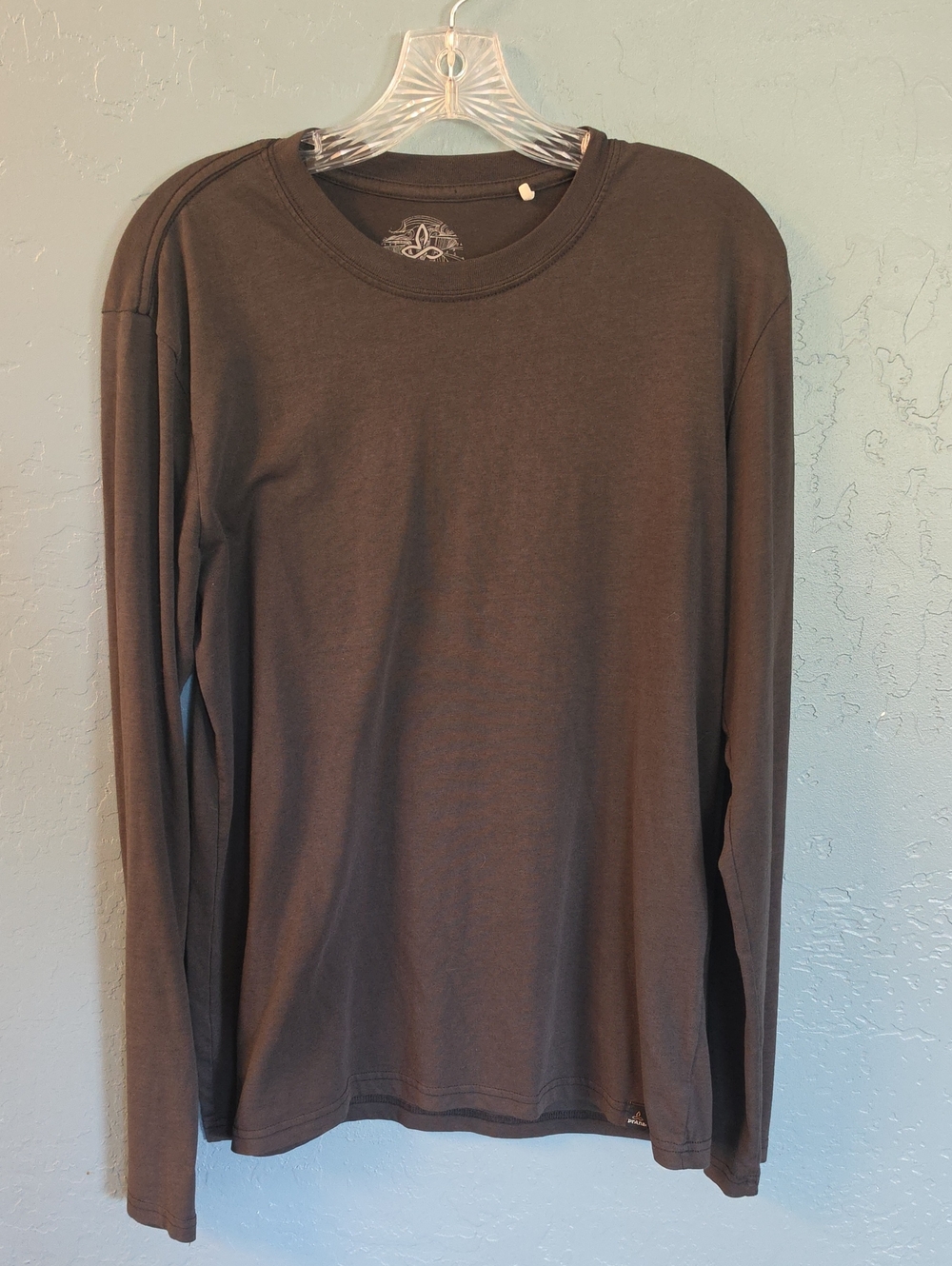 Prana Men's Long Sleeve Crew Neck Shirt - Grey